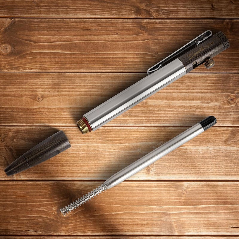 SMOOTHERPRO Bolt Action Pen Compatible with Parker Refill Stainless Steel Pen Clip for EDC Writing Tremor Parkinson Arthritic Business Gift (SP01NA2) - Image 5